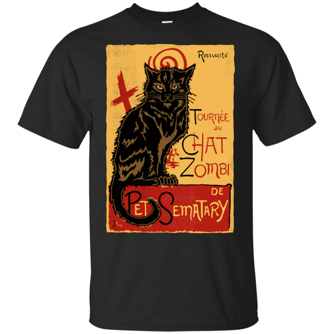 T-Shirts Black / S Chat Zombi T-Shirt