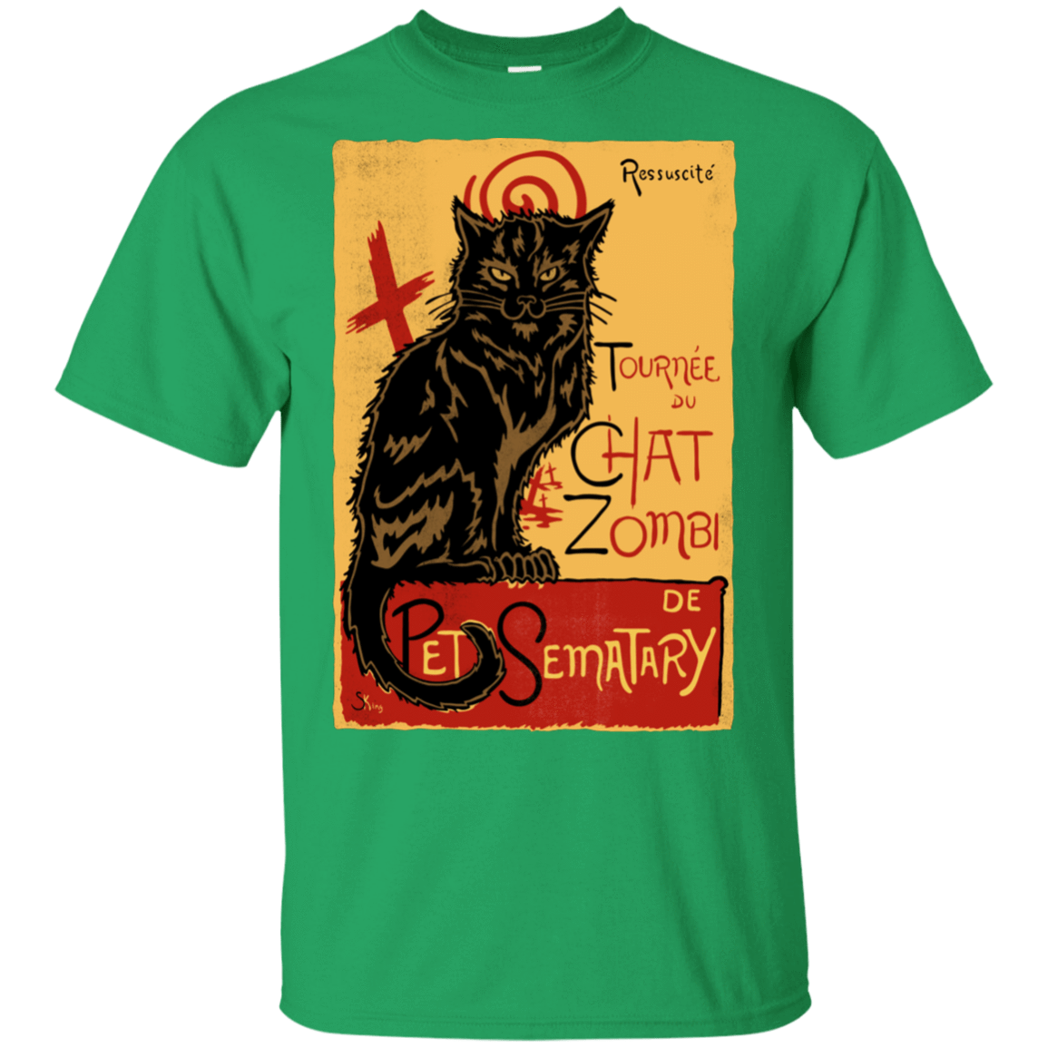 T-Shirts Irish Green / S Chat Zombi T-Shirt