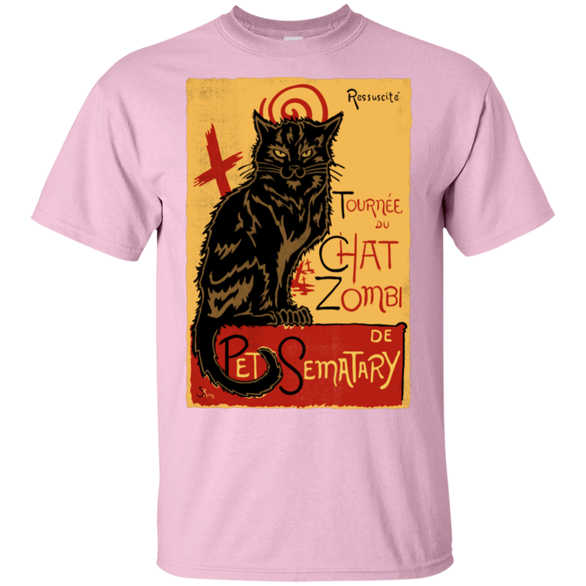 T-Shirts Light Pink / S Chat Zombi T-Shirt