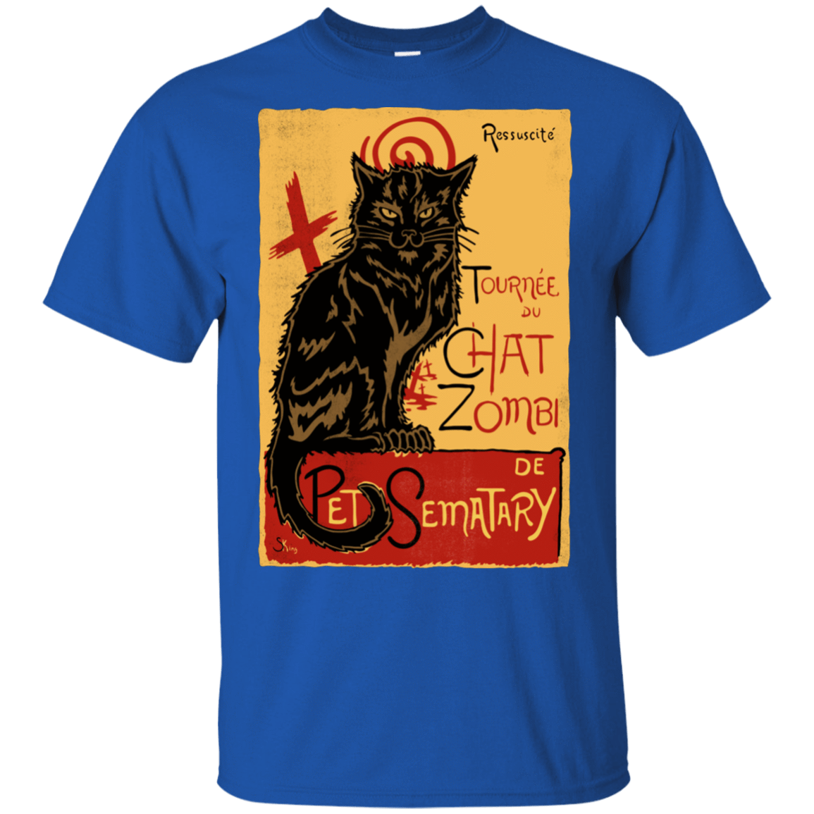 T-Shirts Royal / S Chat Zombi T-Shirt