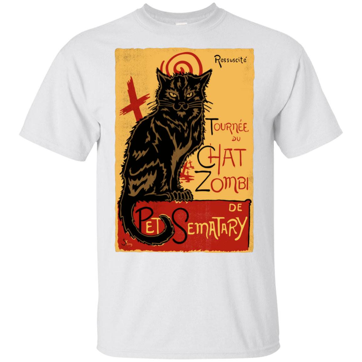 T-Shirts White / S Chat Zombi T-Shirt