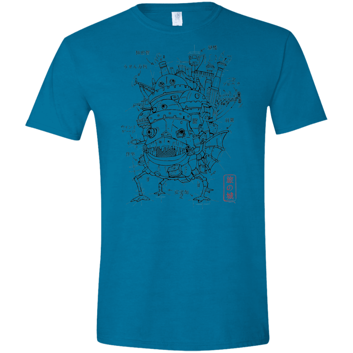 T-Shirts Antique Sapphire / S Chateau Men's Semi-Fitted Softstyle