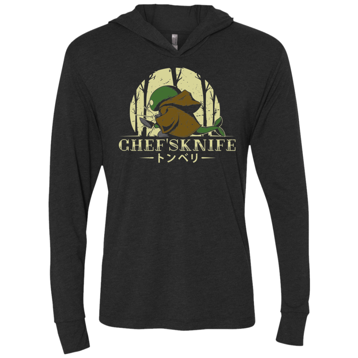 T-Shirts Vintage Black / X-Small Chef's Knife Triblend Long Sleeve Hoodie Tee