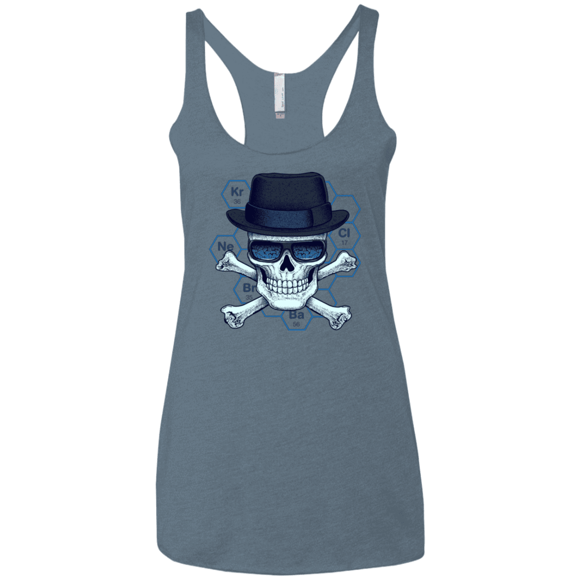 T-Shirts Indigo / X-Small Chemical head Women's Triblend Racerback Tank