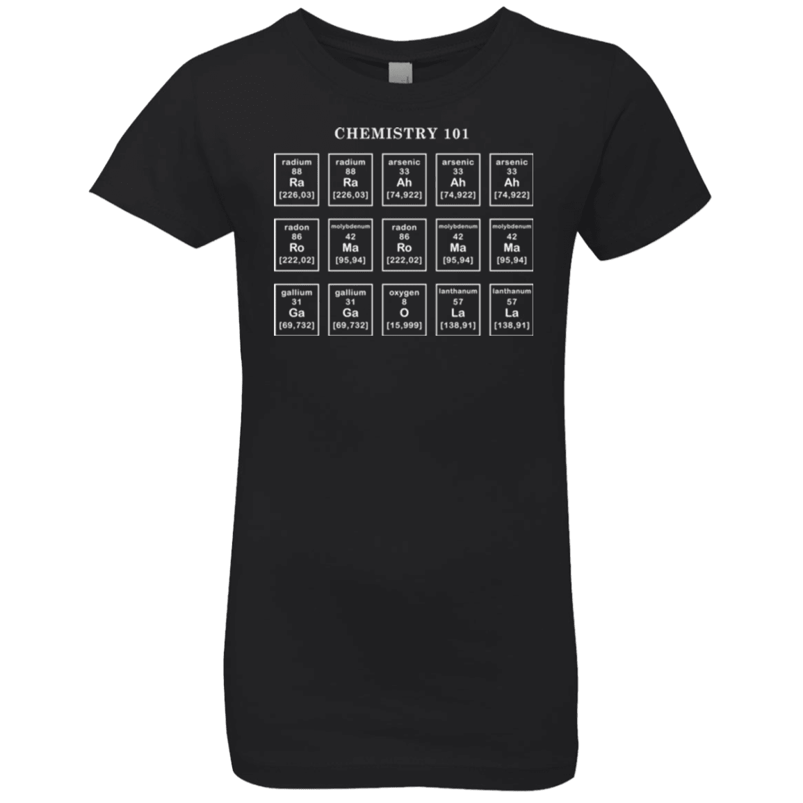 T-Shirts Black / YXS Chemistry Lesson Girls Premium T-Shirt