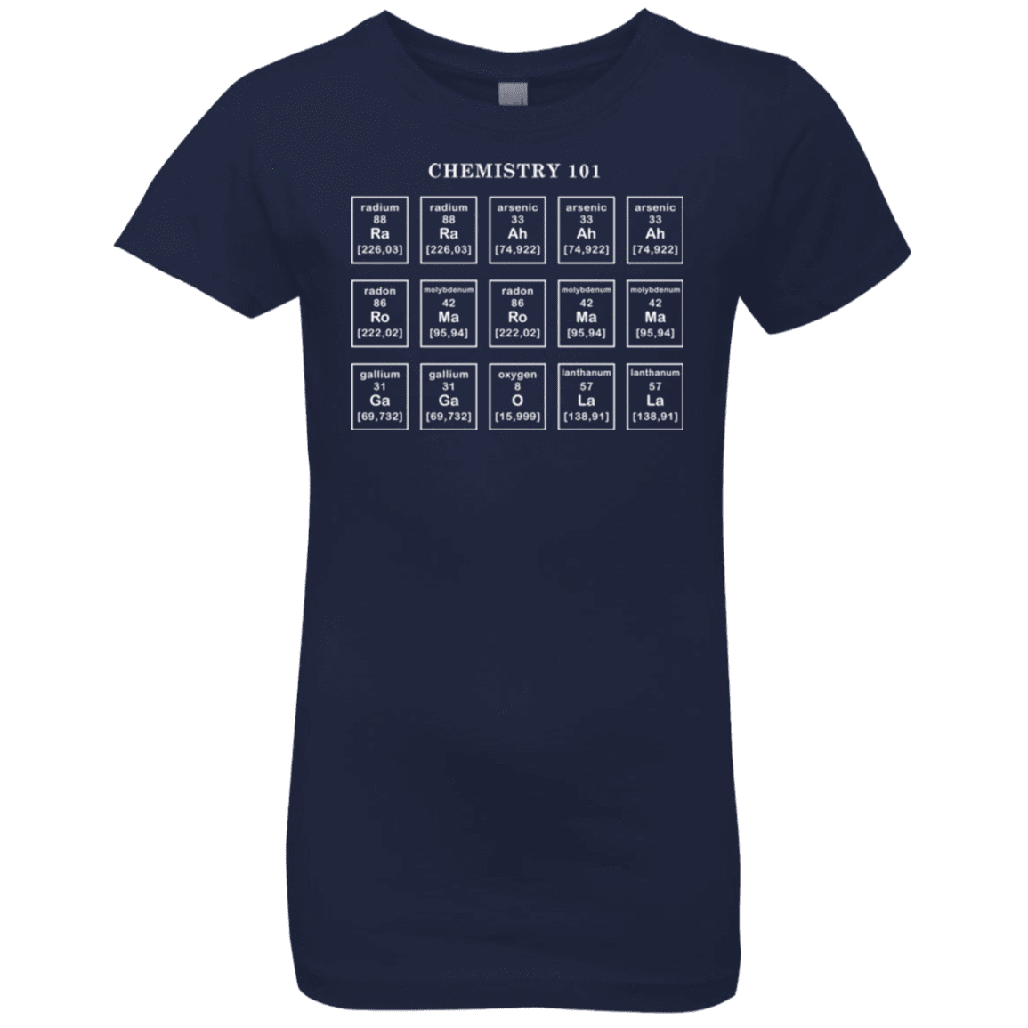T-Shirts Midnight Navy / YXS Chemistry Lesson Girls Premium T-Shirt