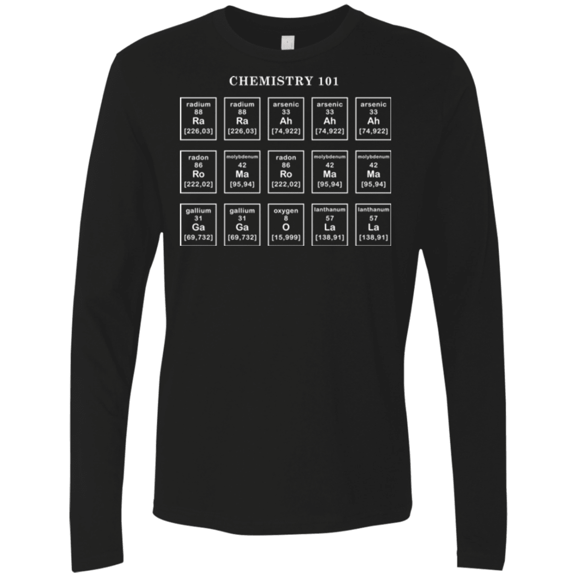 T-Shirts Black / Small Chemistry Lesson Men's Premium Long Sleeve