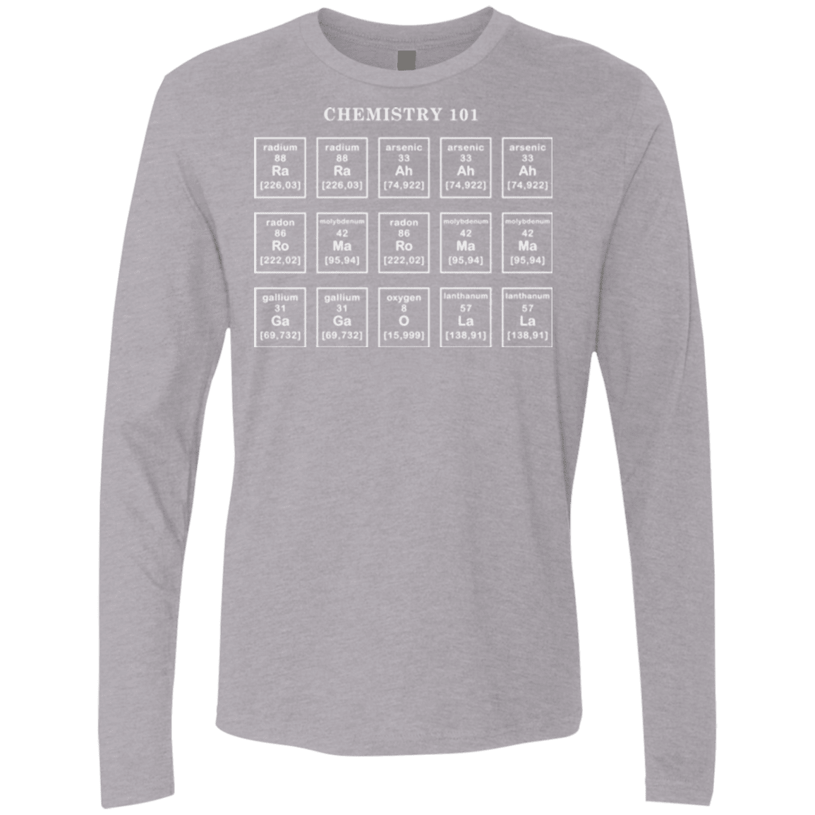 T-Shirts Heather Grey / Small Chemistry Lesson Men's Premium Long Sleeve