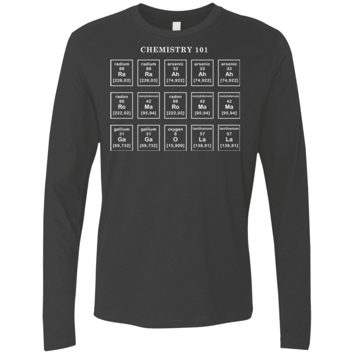 T-Shirts Heavy Metal / Small Chemistry Lesson Men's Premium Long Sleeve