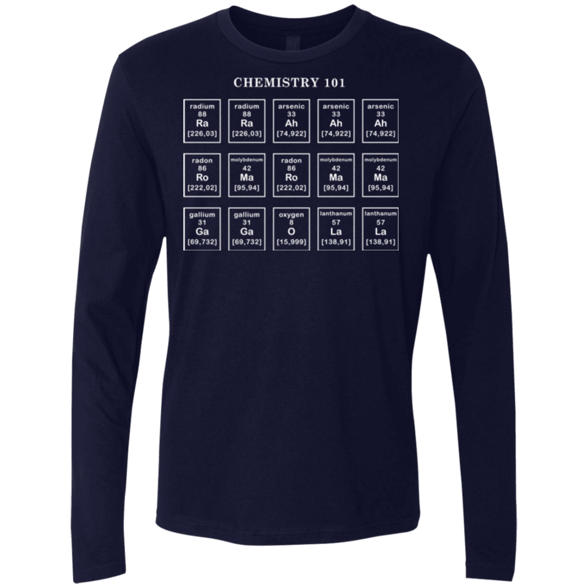 T-Shirts Midnight Navy / Small Chemistry Lesson Men's Premium Long Sleeve