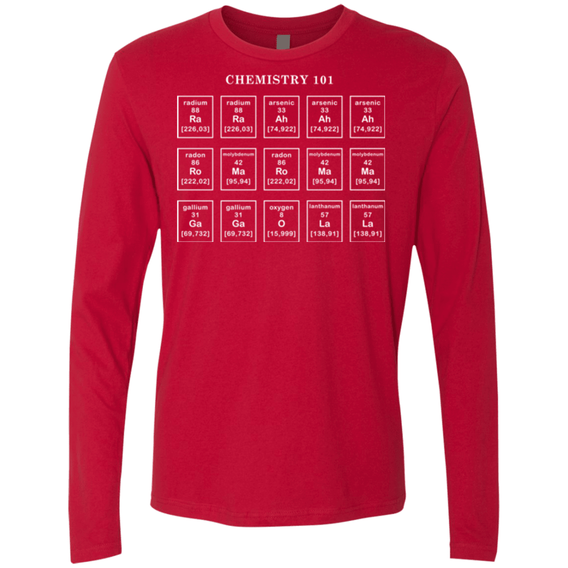T-Shirts Red / Small Chemistry Lesson Men's Premium Long Sleeve