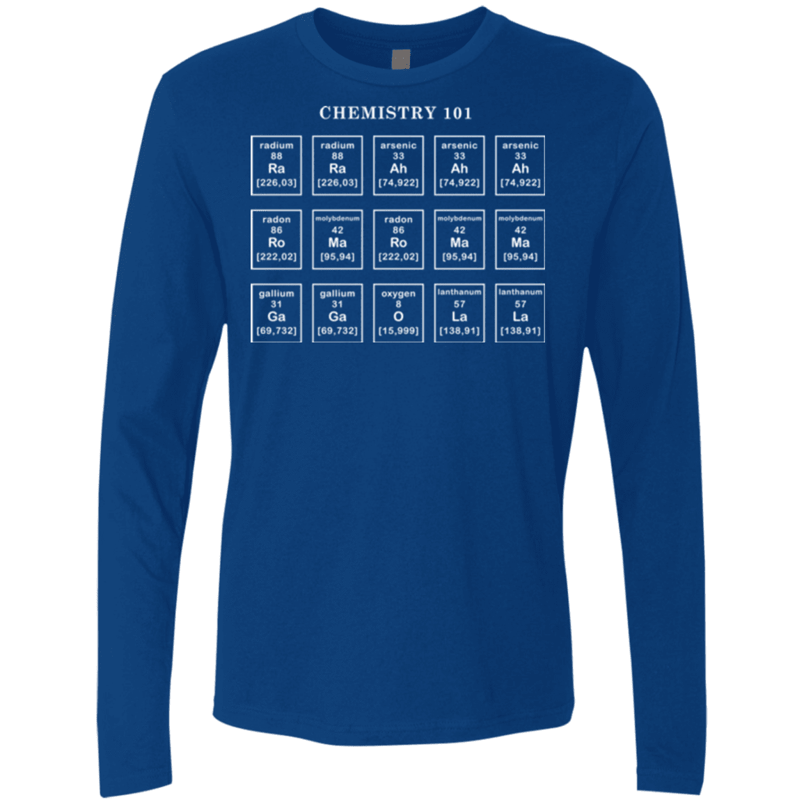 T-Shirts Royal / Small Chemistry Lesson Men's Premium Long Sleeve