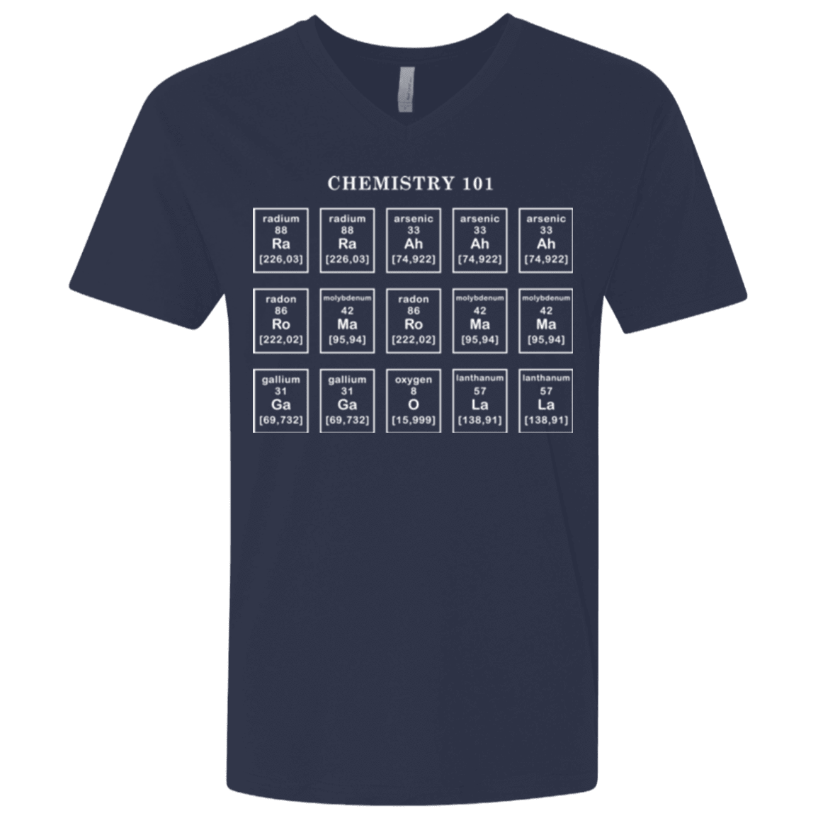 T-Shirts Midnight Navy / X-Small Chemistry Lesson Men's Premium V-Neck