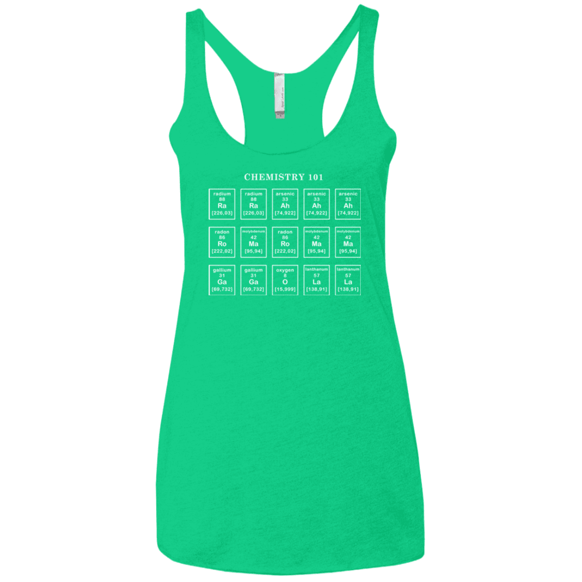 T-Shirts Envy / X-Small Chemistry Lesson Women's Triblend Racerback Tank