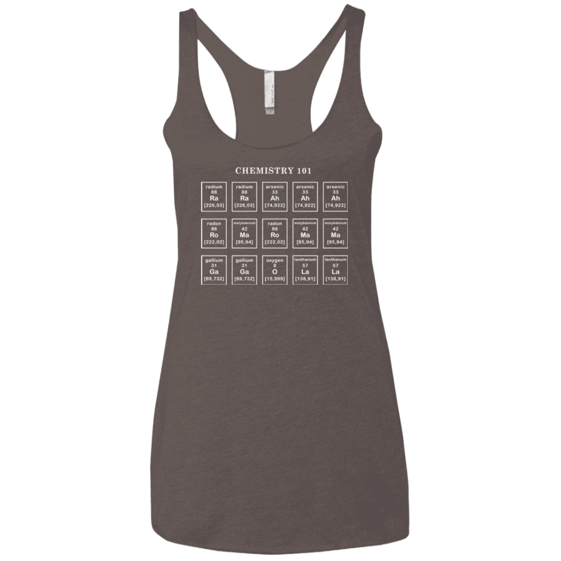 T-Shirts Macchiato / X-Small Chemistry Lesson Women's Triblend Racerback Tank