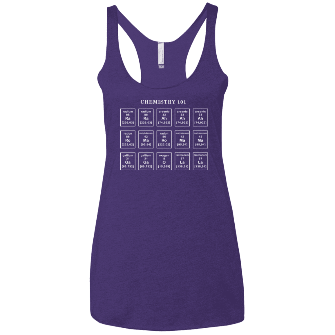 T-Shirts Purple / X-Small Chemistry Lesson Women's Triblend Racerback Tank