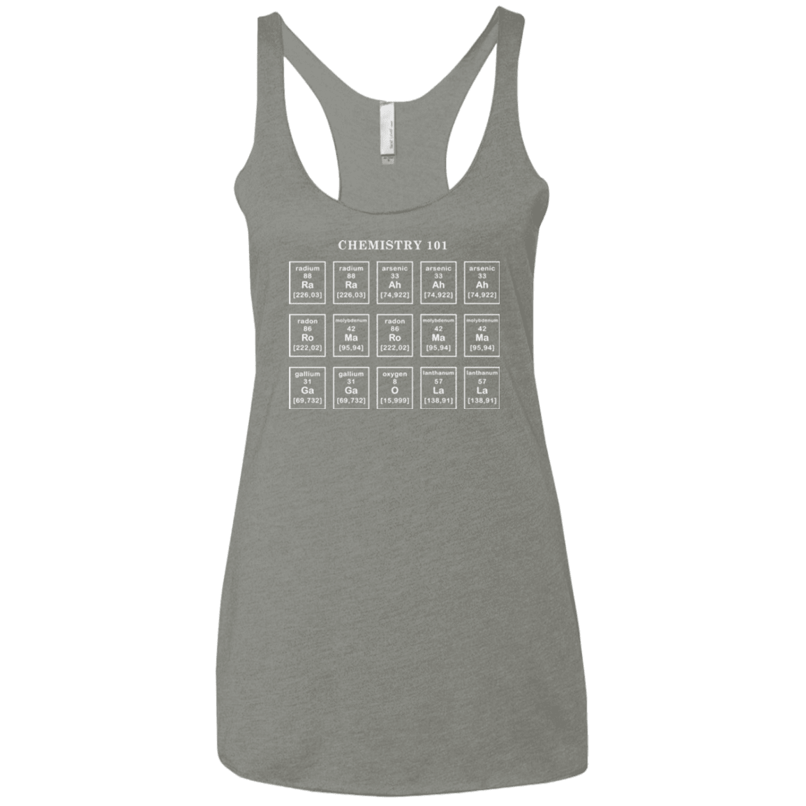 T-Shirts Venetian Grey / X-Small Chemistry Lesson Women's Triblend Racerback Tank