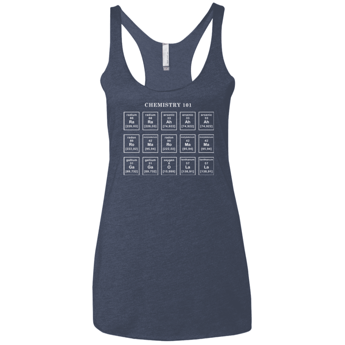 T-Shirts Vintage Navy / X-Small Chemistry Lesson Women's Triblend Racerback Tank