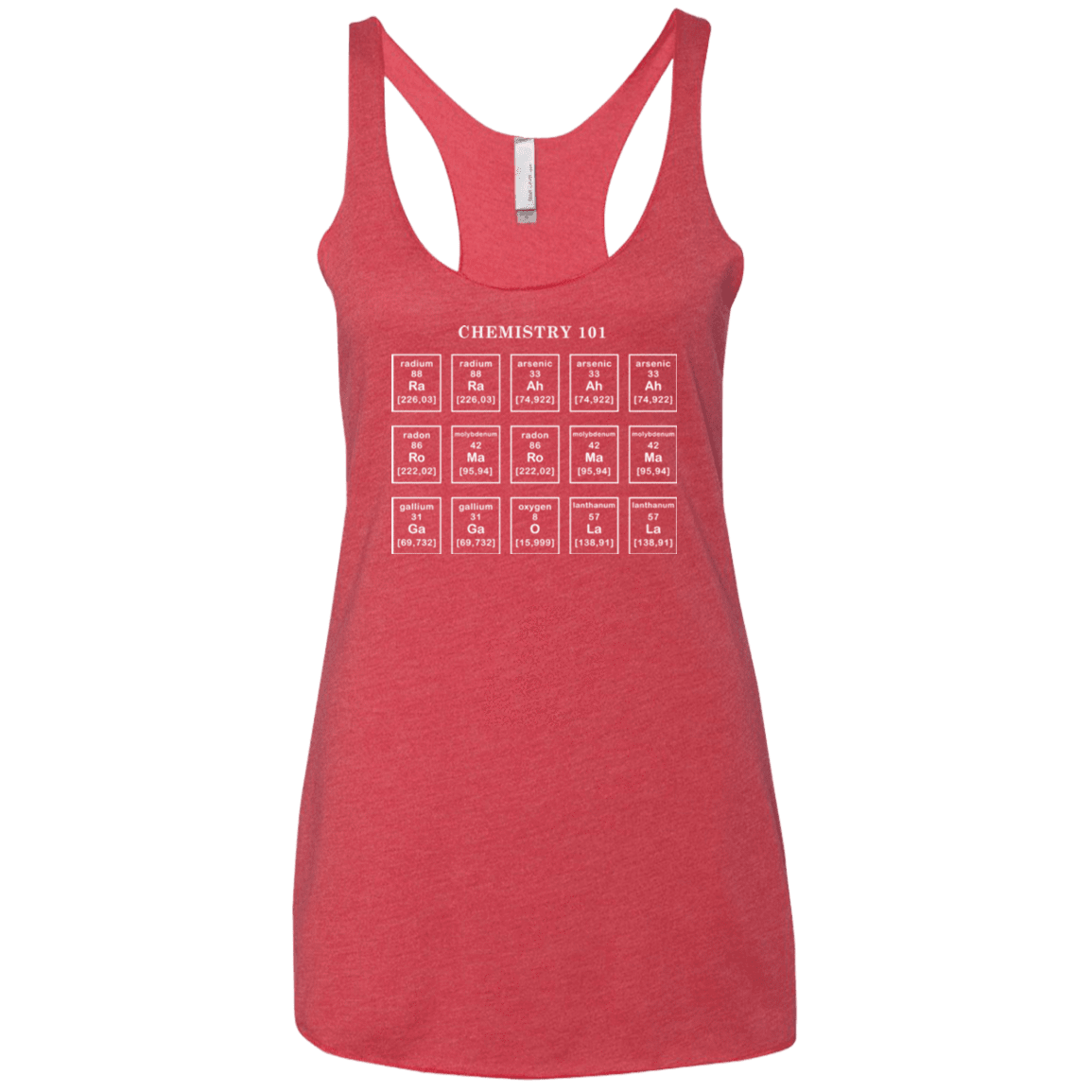 T-Shirts Vintage Red / X-Small Chemistry Lesson Women's Triblend Racerback Tank