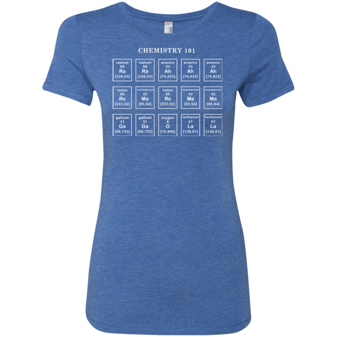 T-Shirts Vintage Royal / Small Chemistry Lesson Women's Triblend T-Shirt