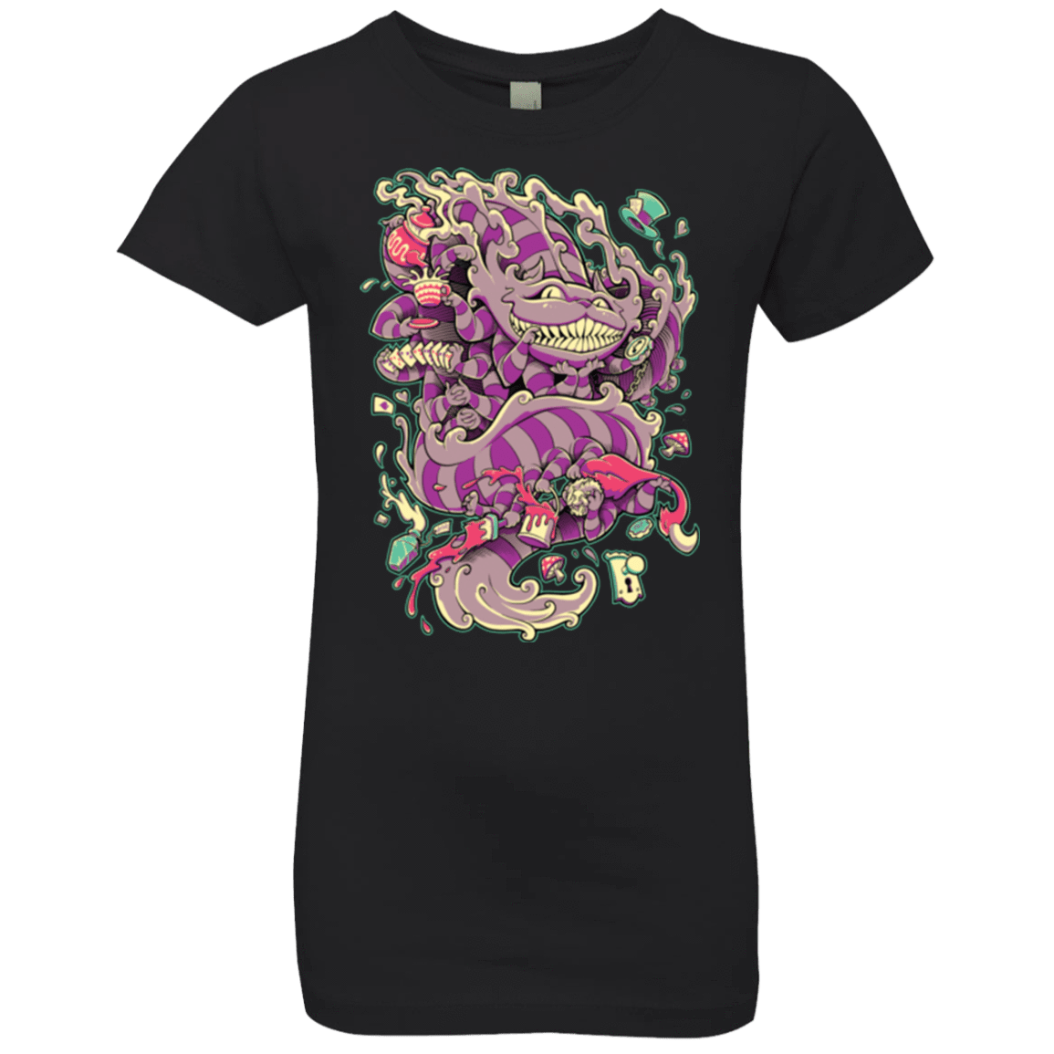 T-Shirts Black / YXS Cheshire Dragon Girls Premium T-Shirt