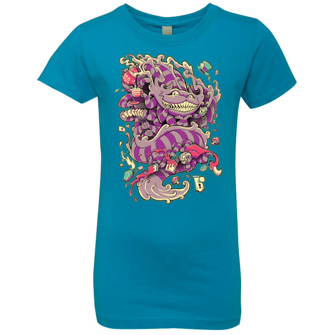 T-Shirts Turquoise / YXS Cheshire Dragon Girls Premium T-Shirt