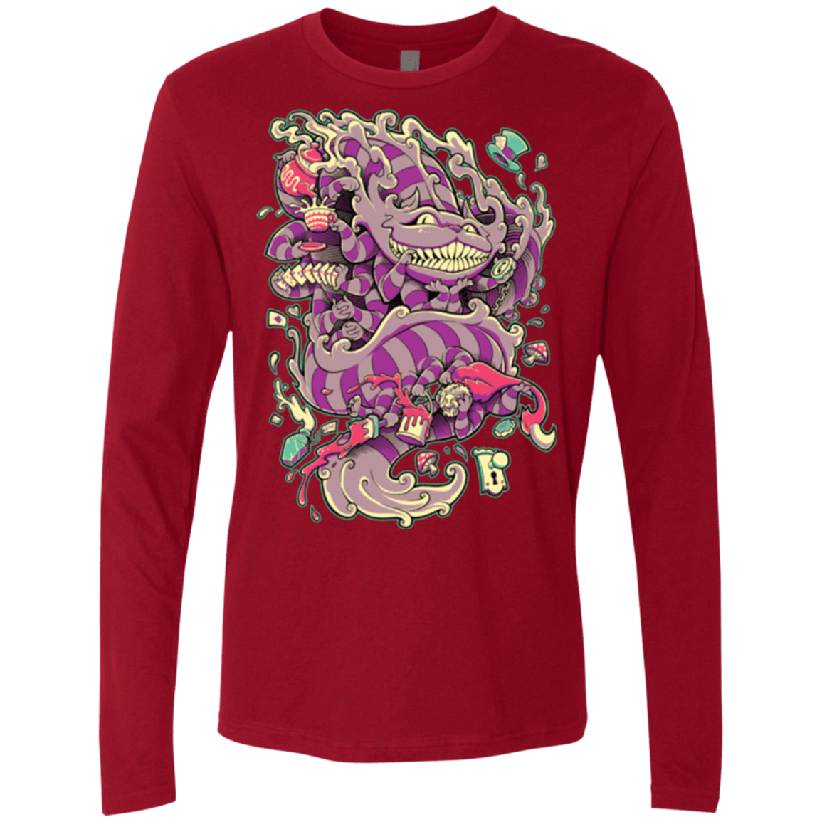 T-Shirts Cardinal / Small Cheshire Dragon Men's Premium Long Sleeve