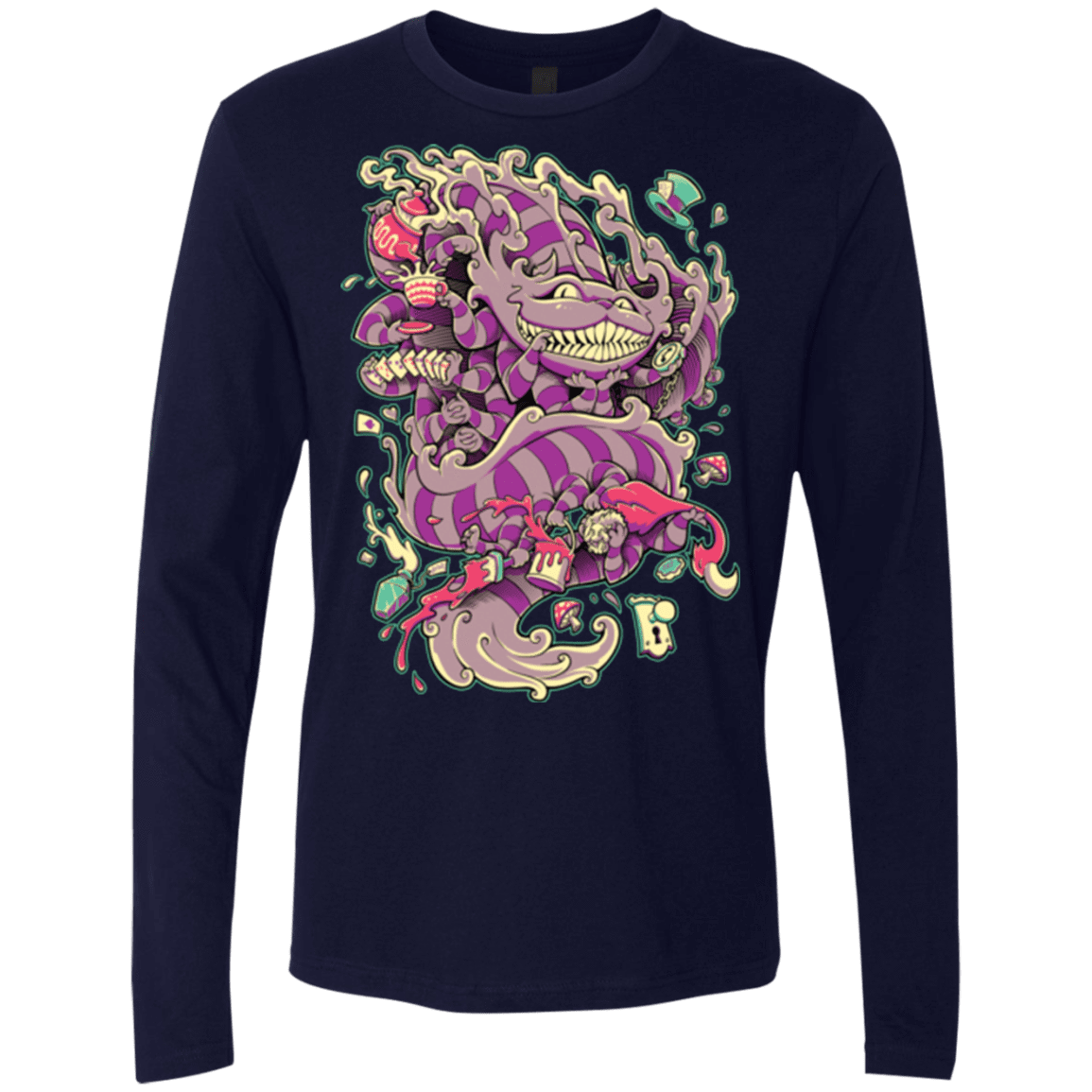T-Shirts Midnight Navy / Small Cheshire Dragon Men's Premium Long Sleeve