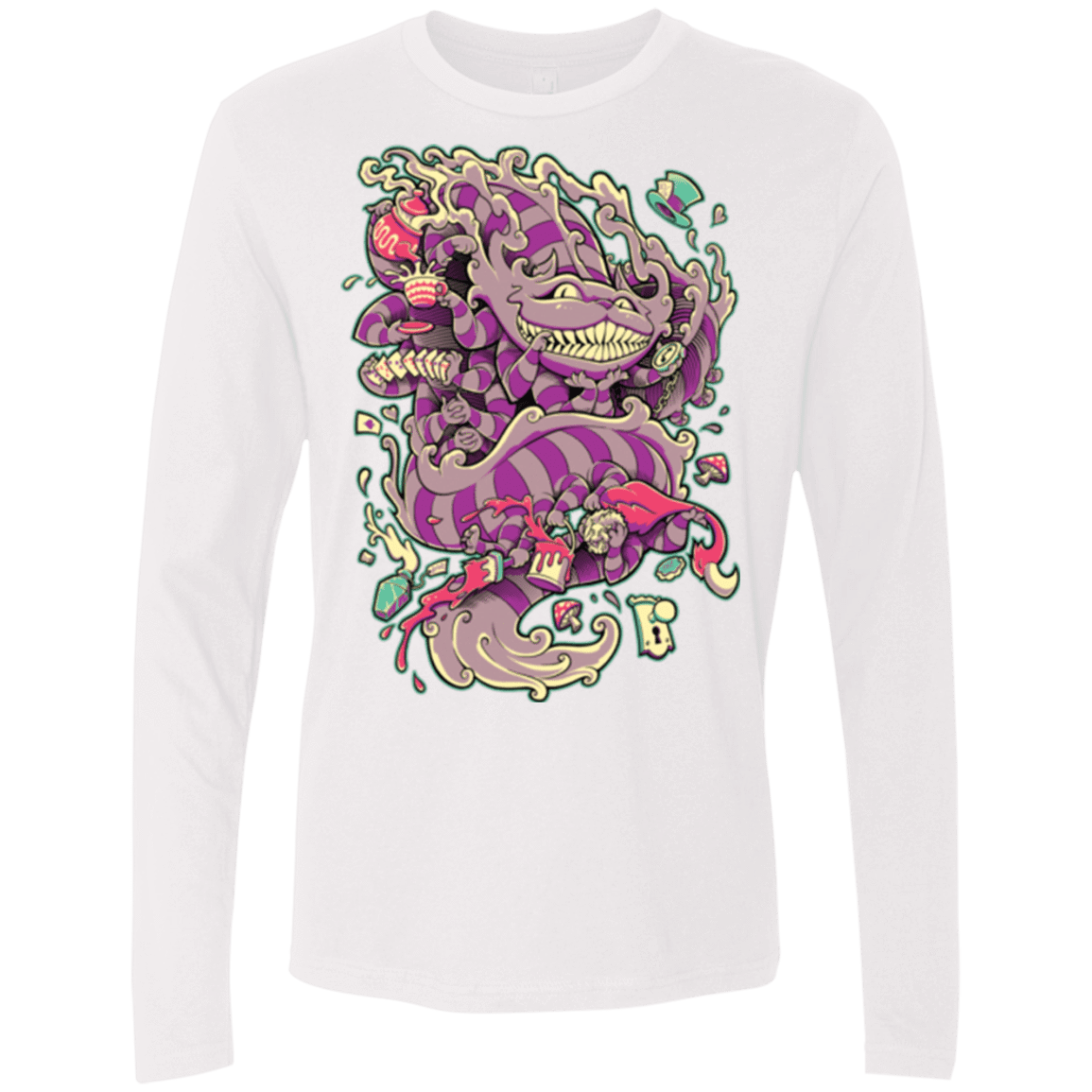 T-Shirts White / Small Cheshire Dragon Men's Premium Long Sleeve