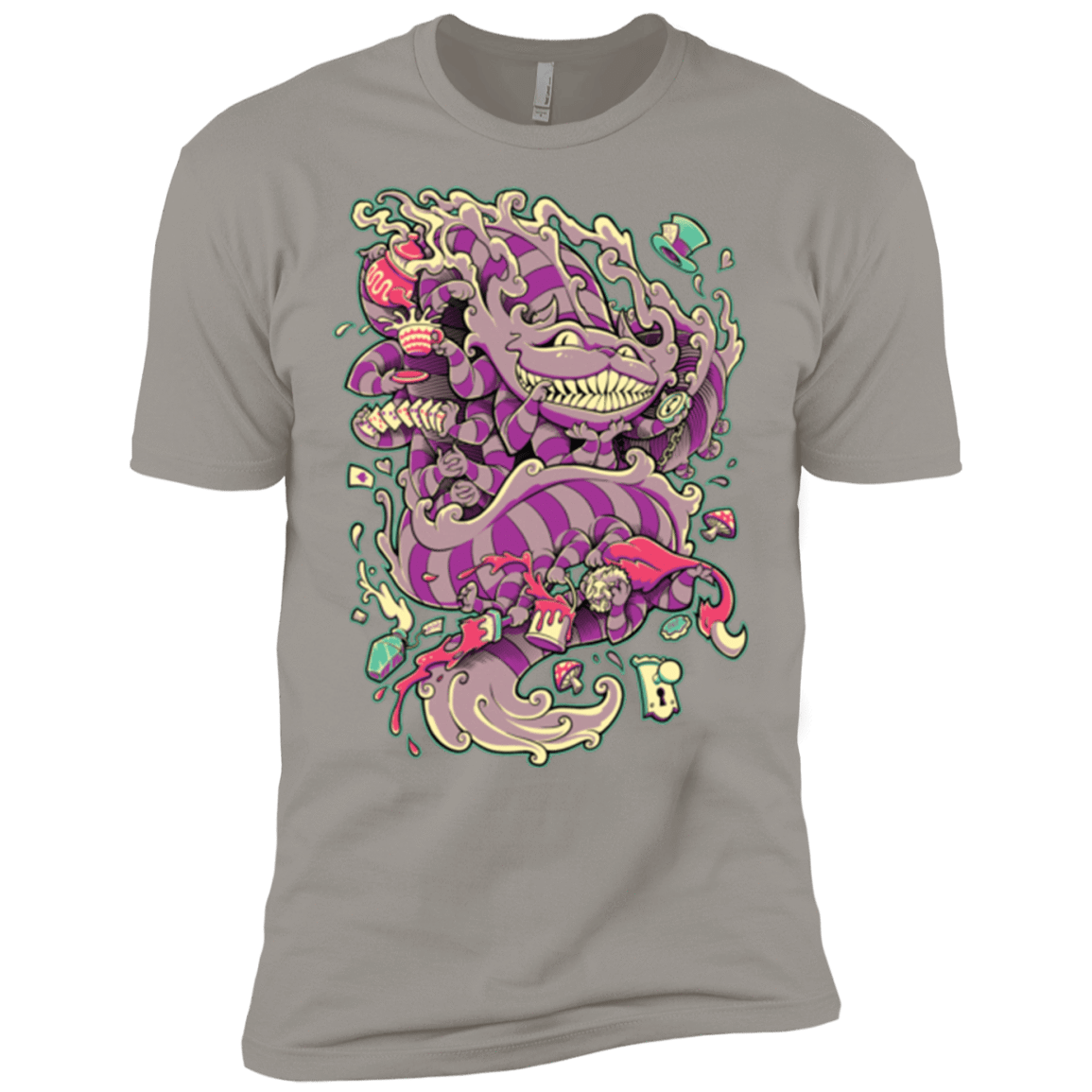 T-Shirts Light Grey / X-Small Cheshire Dragon Men's Premium T-Shirt