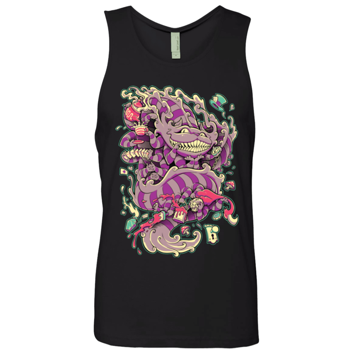 T-Shirts Black / Small Cheshire Dragon Men's Premium Tank Top