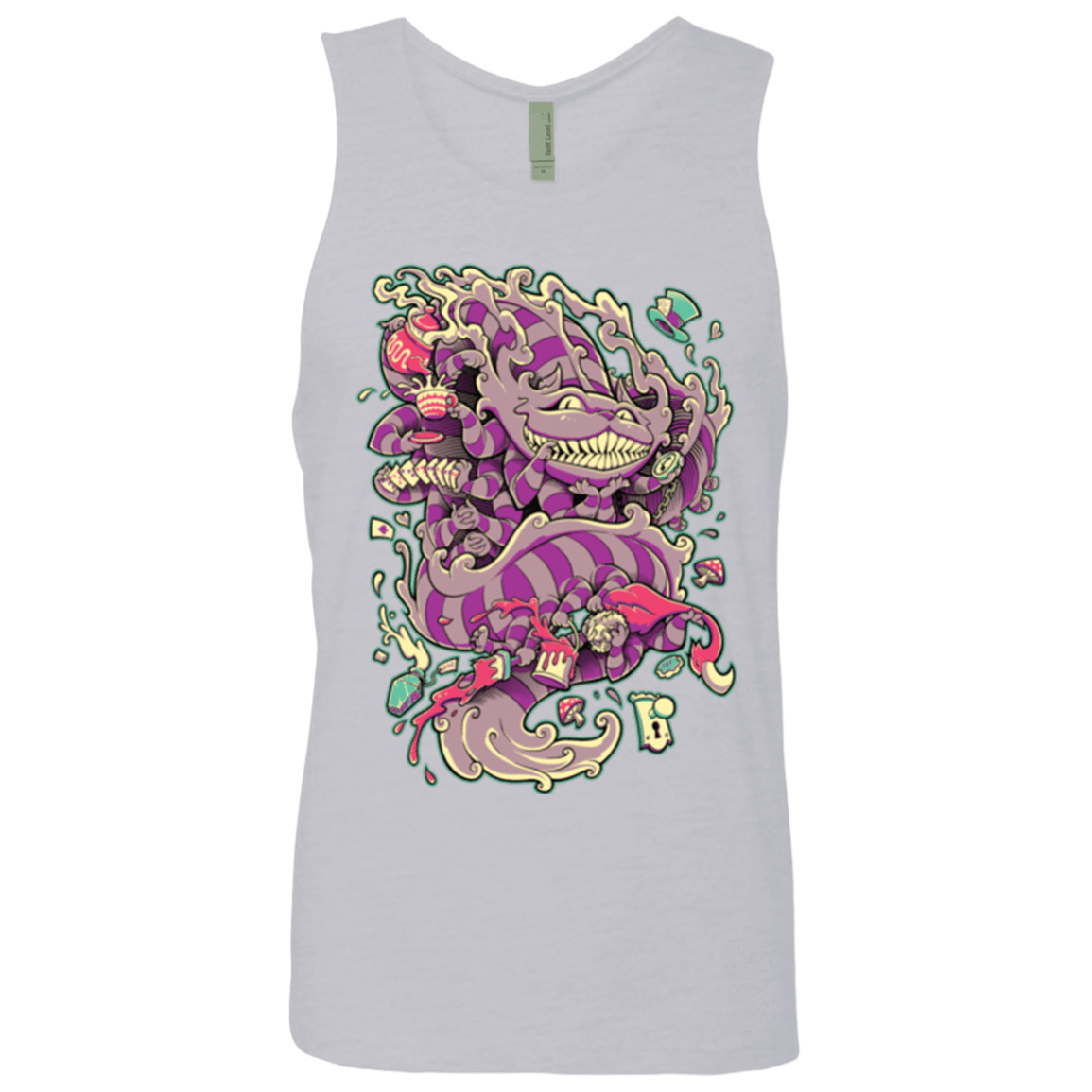 T-Shirts Heather Grey / Small Cheshire Dragon Men's Premium Tank Top