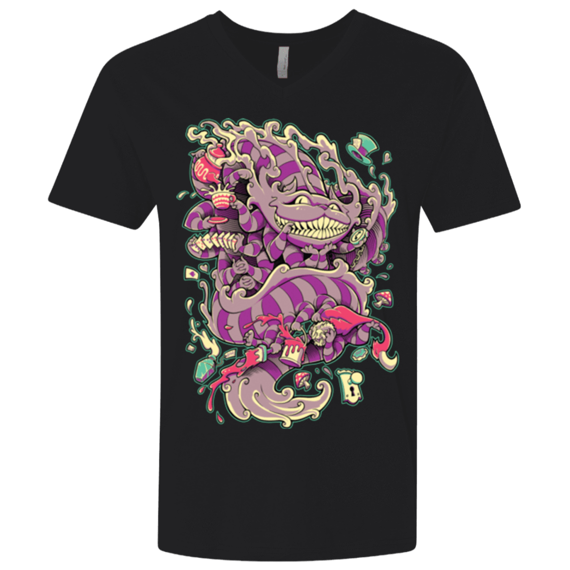 T-Shirts Black / X-Small Cheshire Dragon Men's Premium V-Neck
