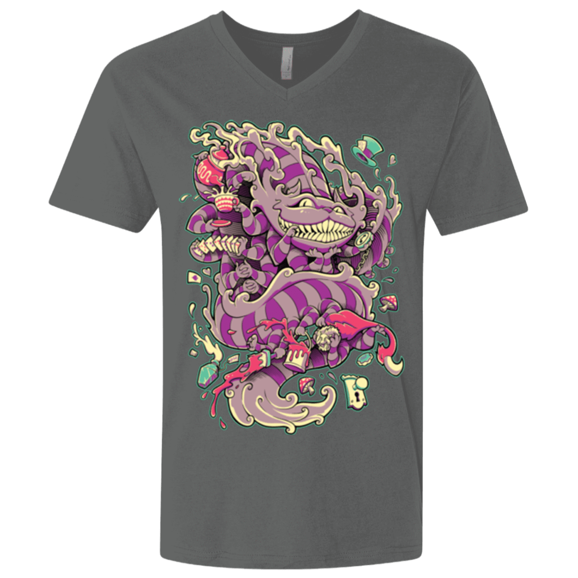 T-Shirts Heavy Metal / X-Small Cheshire Dragon Men's Premium V-Neck
