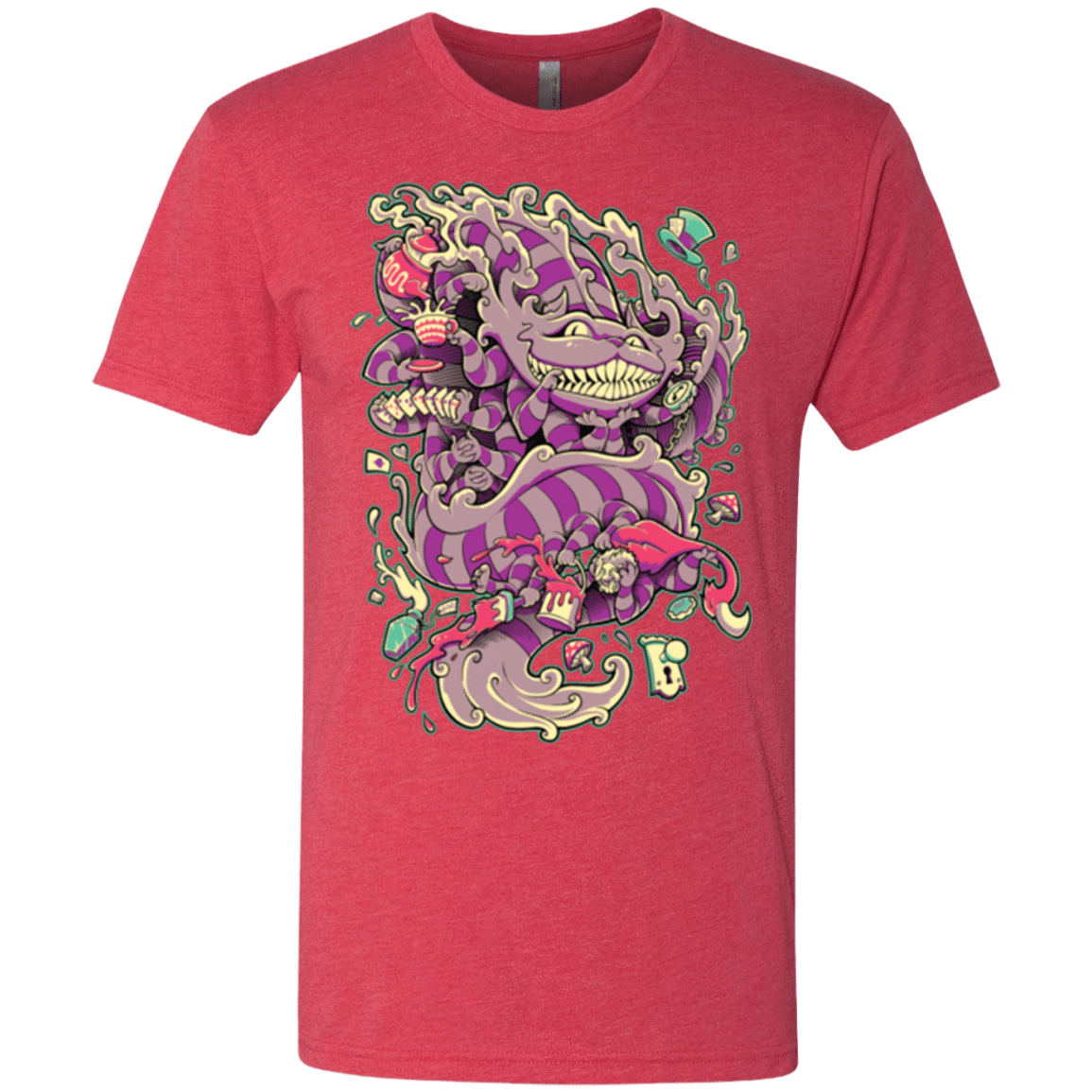 T-Shirts Vintage Red / Small Cheshire Dragon Men's Triblend T-Shirt