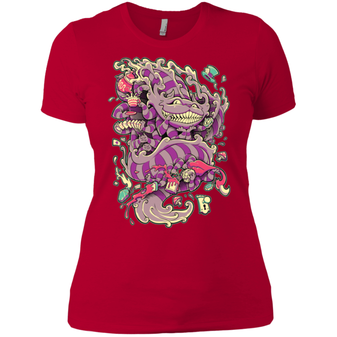 T-Shirts Red / X-Small Cheshire Dragon Women's Premium T-Shirt