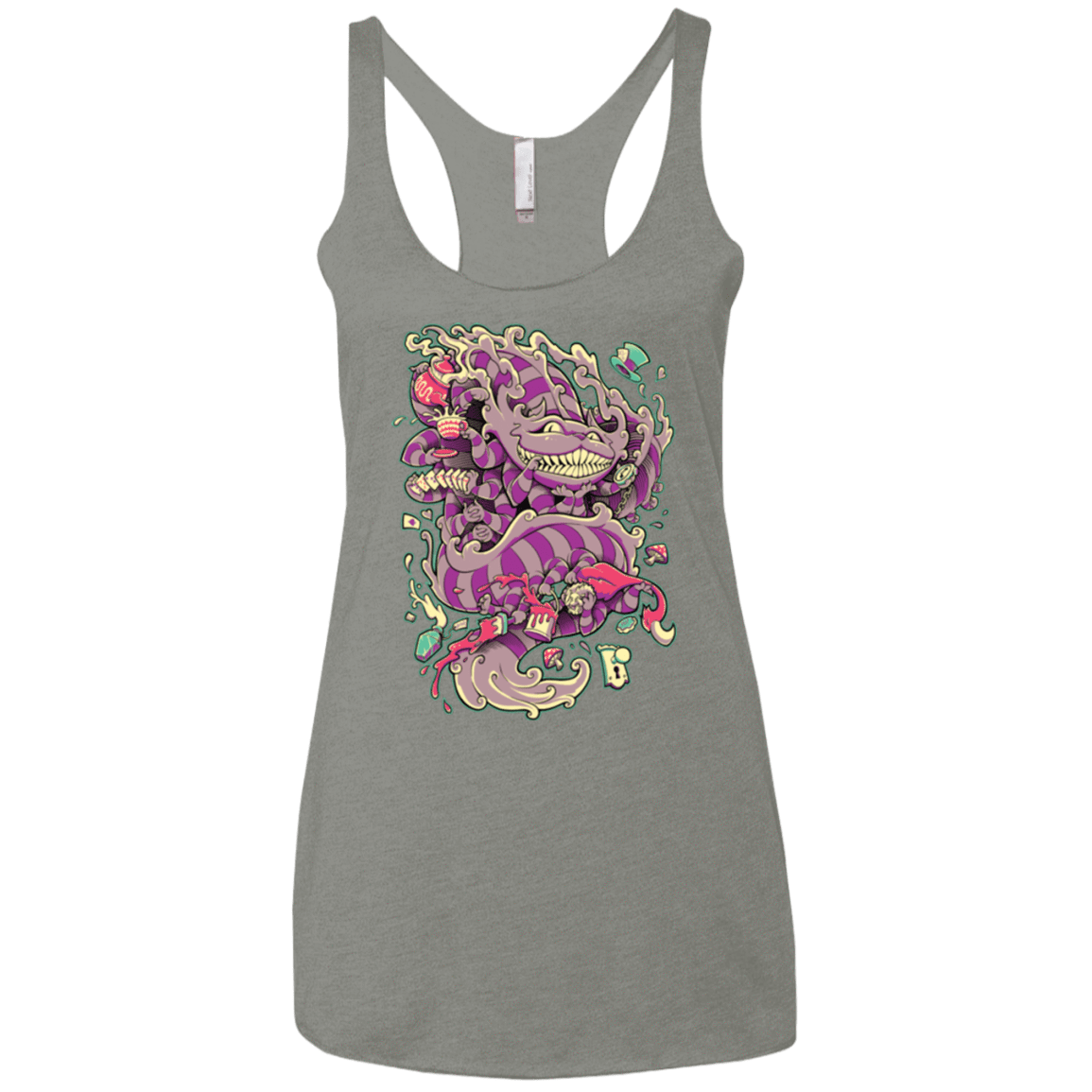 T-Shirts Venetian Grey / X-Small Cheshire Dragon Women's Triblend Racerback Tank