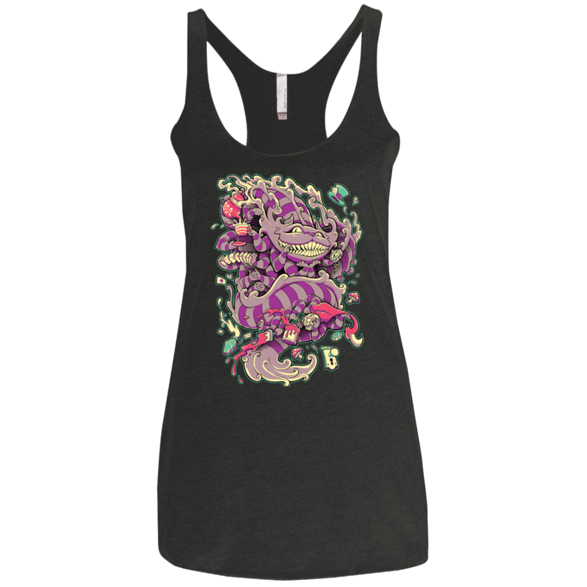 T-Shirts Vintage Black / X-Small Cheshire Dragon Women's Triblend Racerback Tank