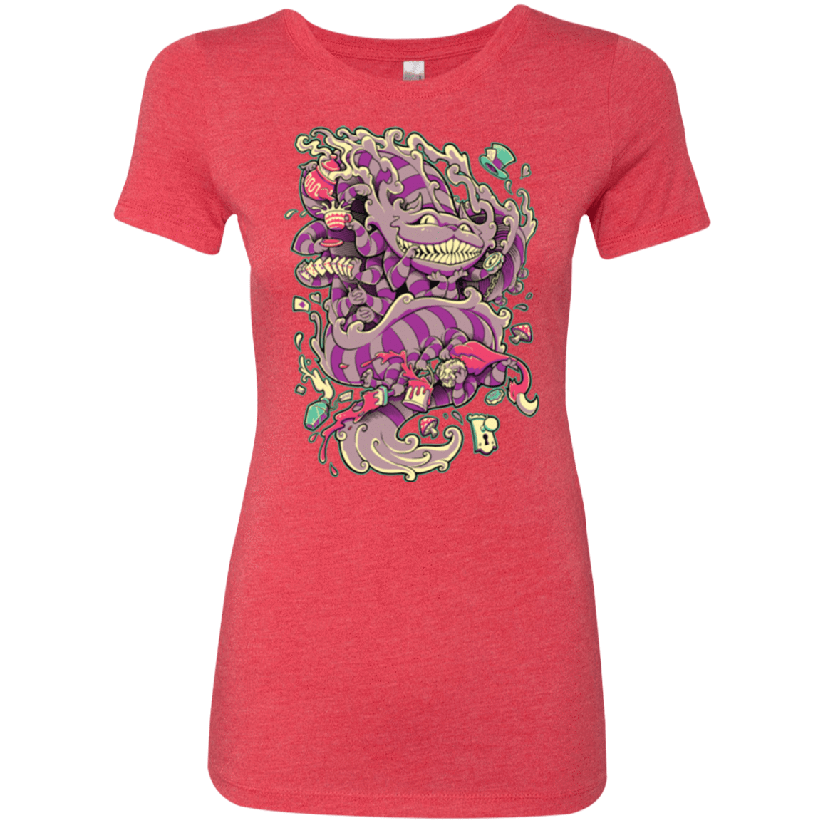 T-Shirts Vintage Red / Small Cheshire Dragon Women's Triblend T-Shirt