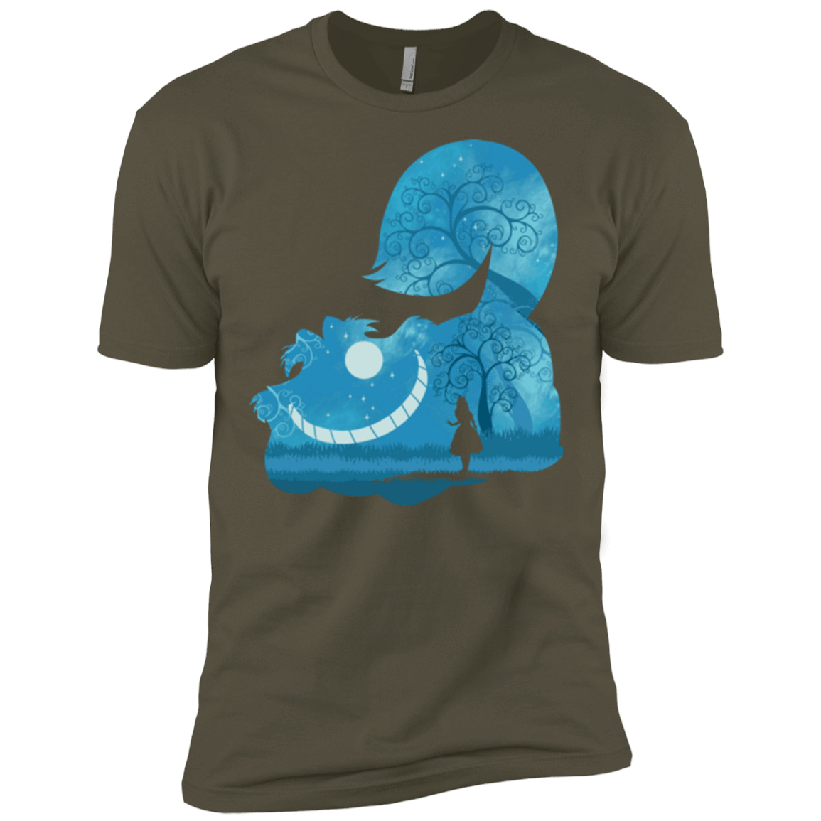 T-Shirts Military Green / X-Small Cheshire Portrait Men's Premium T-Shirt