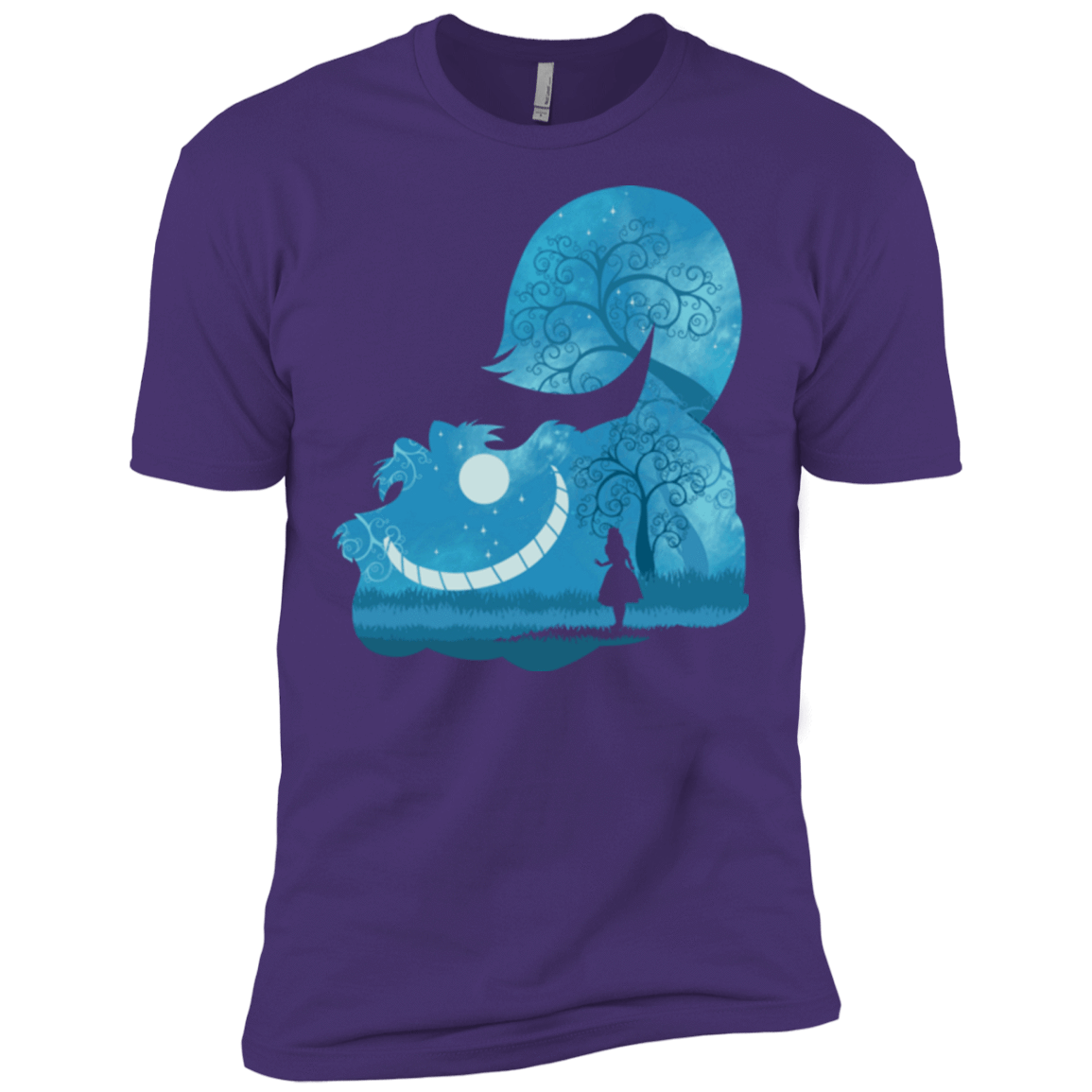 T-Shirts Purple Rush/ / X-Small Cheshire Portrait Men's Premium T-Shirt