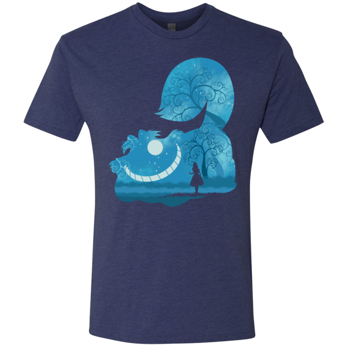 T-Shirts Vintage Navy / S Cheshire Portrait Men's Triblend T-Shirt