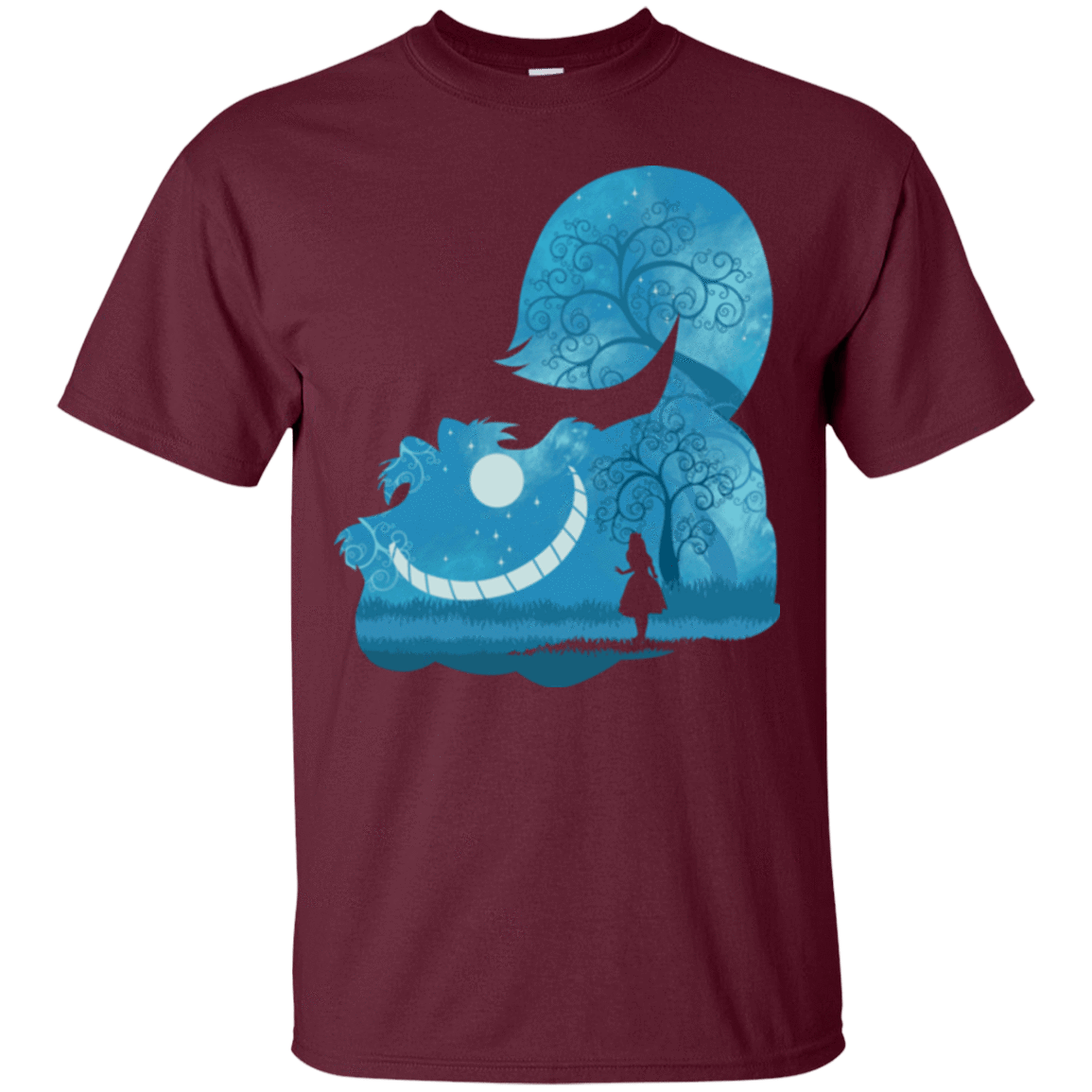 T-Shirts Maroon / S Cheshire Portrait T-Shirt