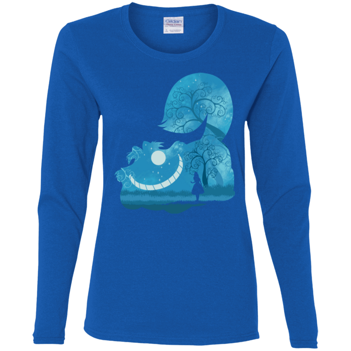 T-Shirts Royal / S Cheshire Portrait Women's Long Sleeve T-Shirt