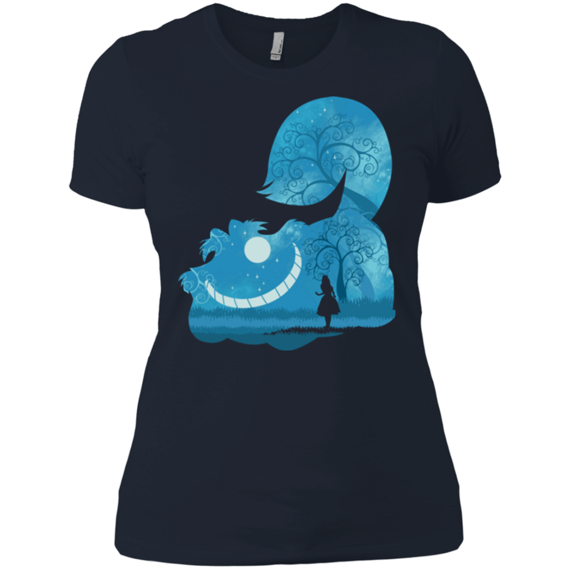 T-Shirts Midnight Navy / X-Small Cheshire Portrait Women's Premium T-Shirt