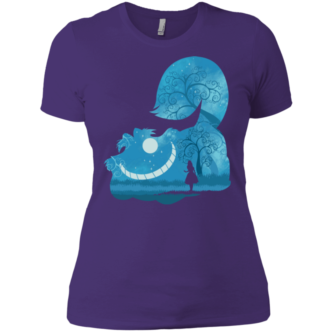 T-Shirts Purple Rush/ / X-Small Cheshire Portrait Women's Premium T-Shirt