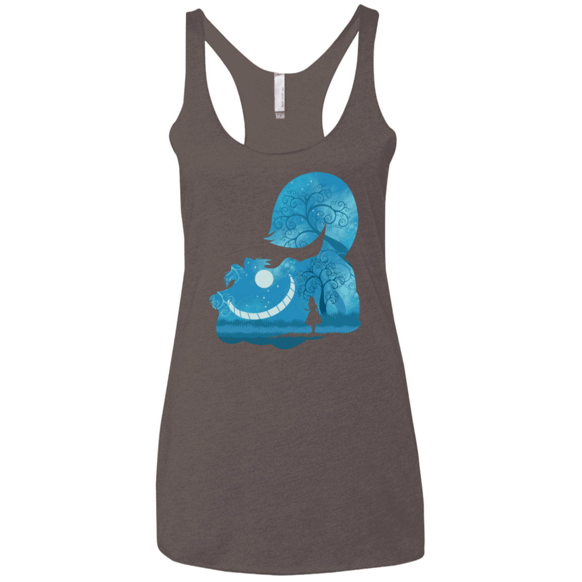 T-Shirts Macchiato / X-Small Cheshire Portrait Women's Triblend Racerback Tank