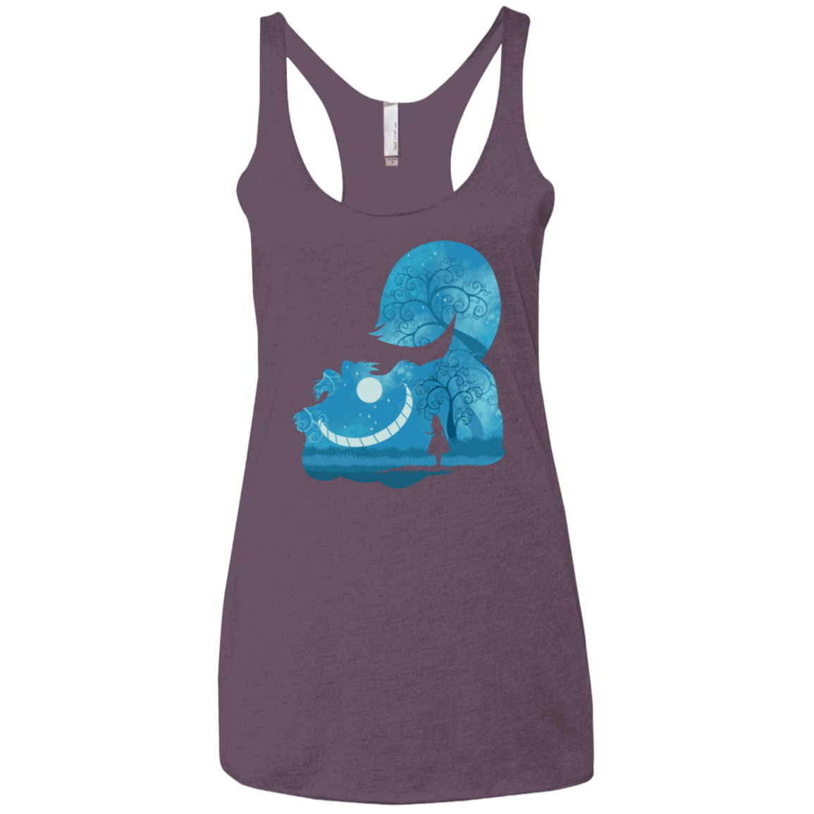 T-Shirts Vintage Purple / X-Small Cheshire Portrait Women's Triblend Racerback Tank