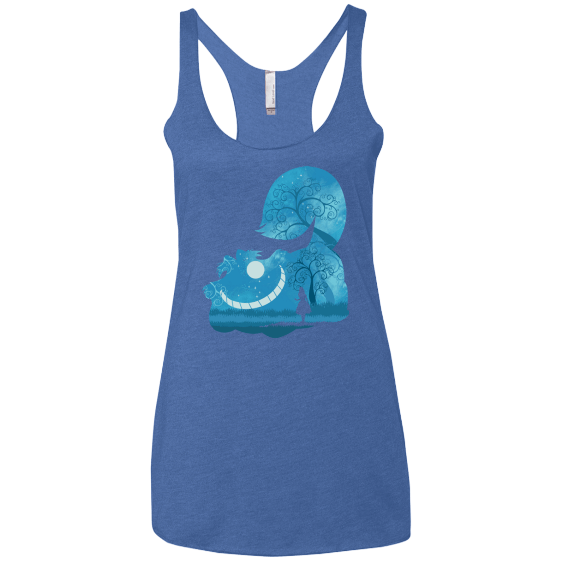 T-Shirts Vintage Royal / X-Small Cheshire Portrait Women's Triblend Racerback Tank