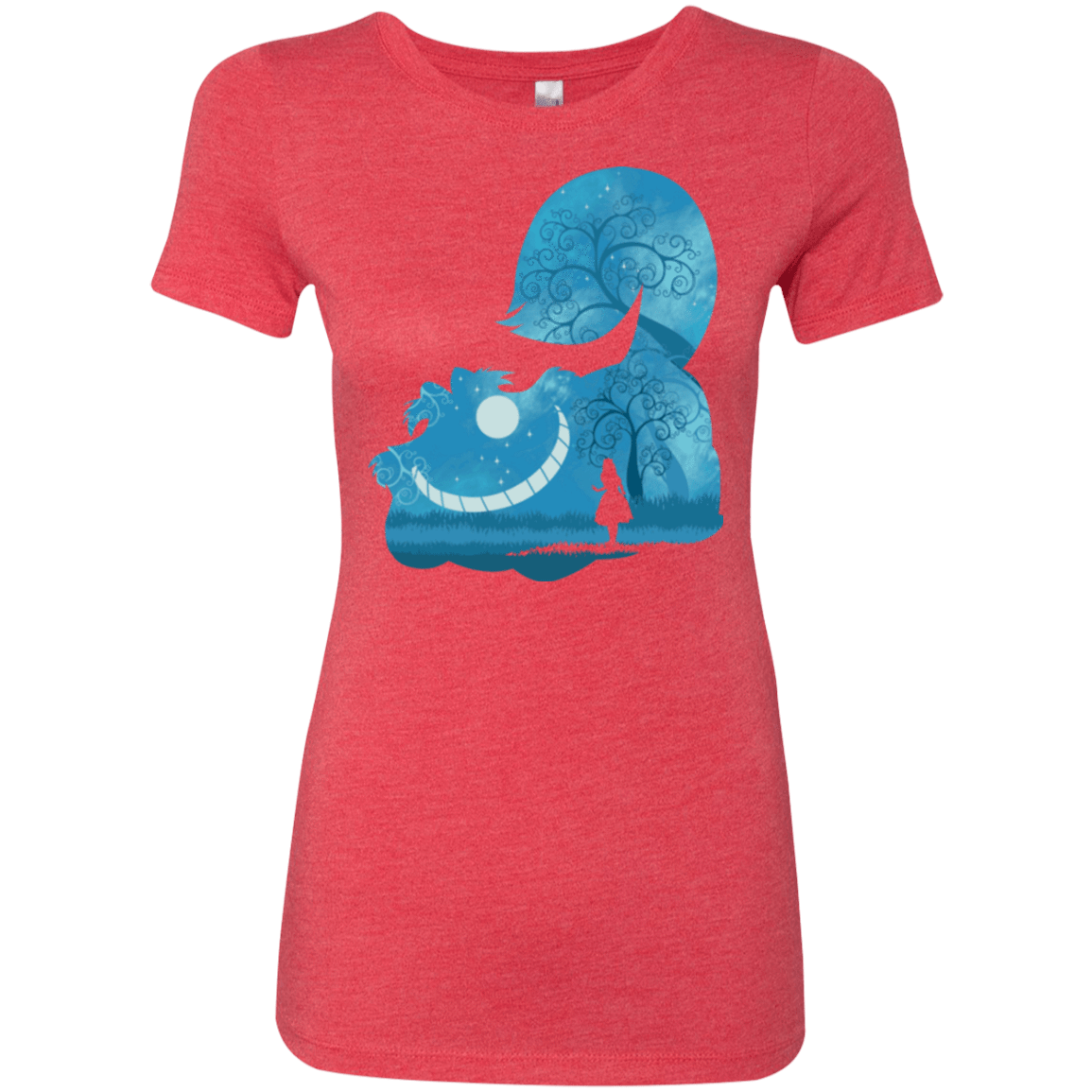 T-Shirts Vintage Red / S Cheshire Portrait Women's Triblend T-Shirt